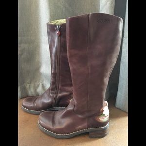 Oilily Knee High Brown Leather Boots - 38